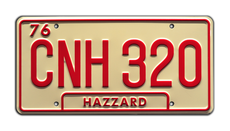 Georgia Edition CNH 320 License Plate - The Dukes of Hazzard General Lee Replica