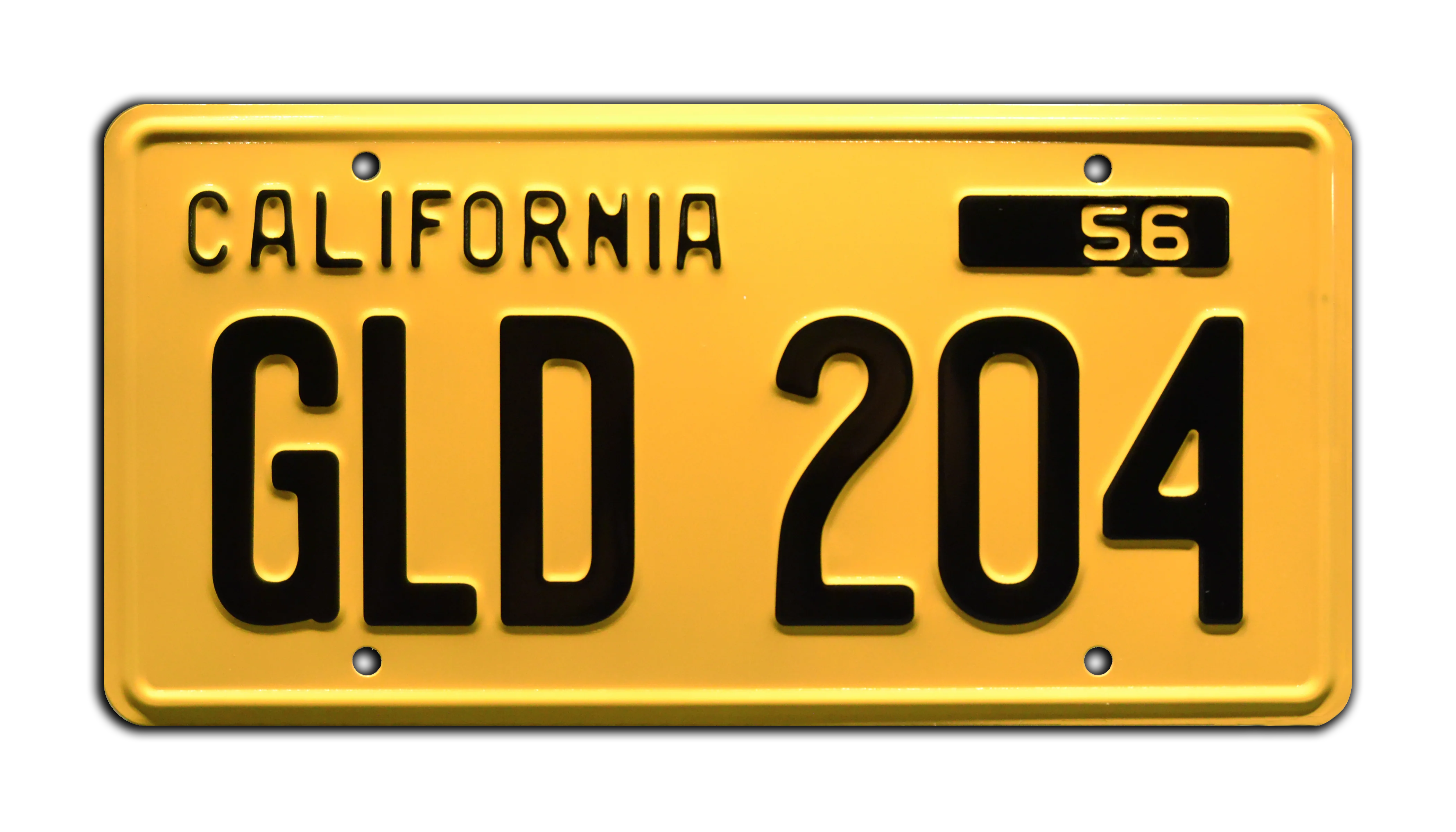 Get the California GLD 204 License Plate from American Graffiti