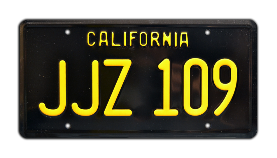 Bullitt JJZ 109 License Plate