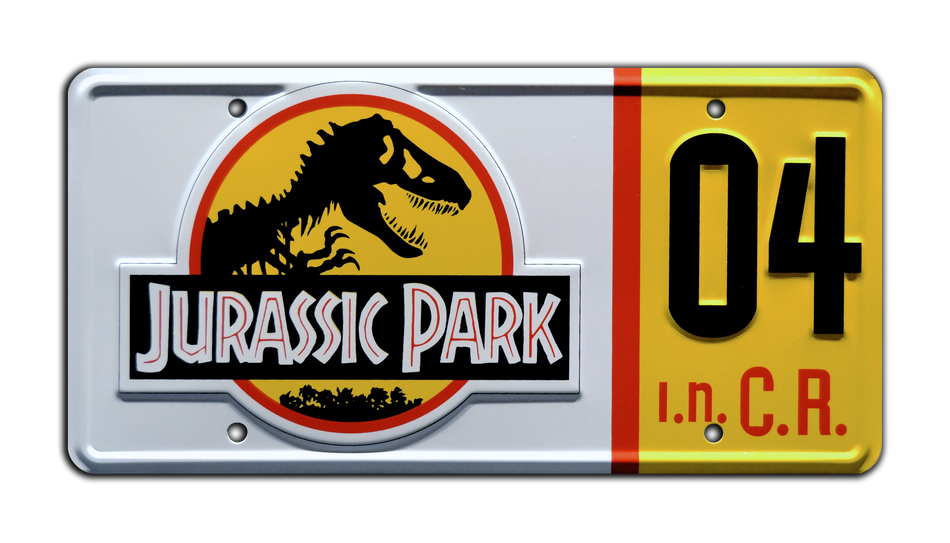 Jurassic Park #04 Replica License Plate - Iconic T. Rex Encounter Ford Explorer