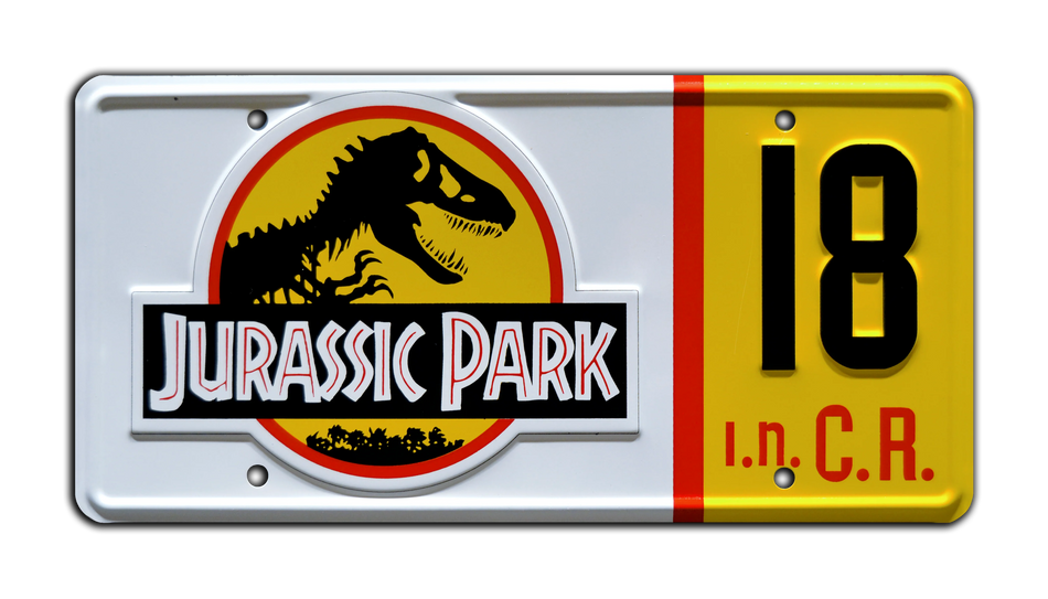 Jurassic Park #18 License Plate Replica
