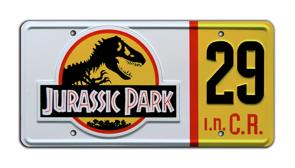Jurassic Park #29 License Plate