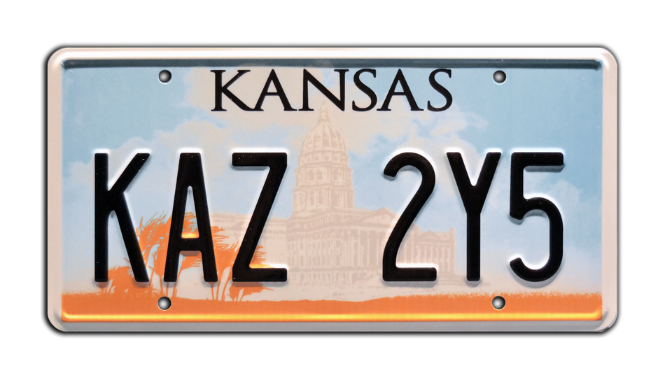 Kansas KAZ 2Y5 License Plate