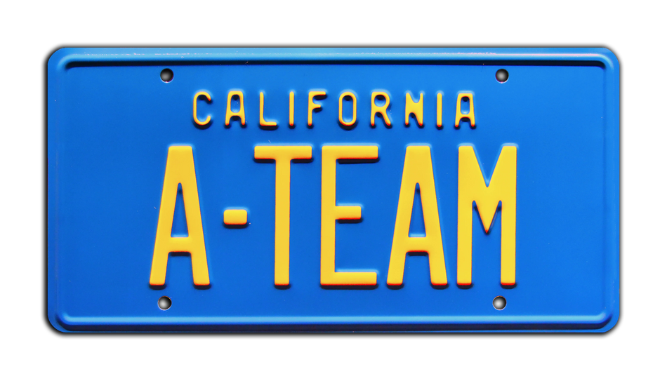 California A-TEAM License Plate