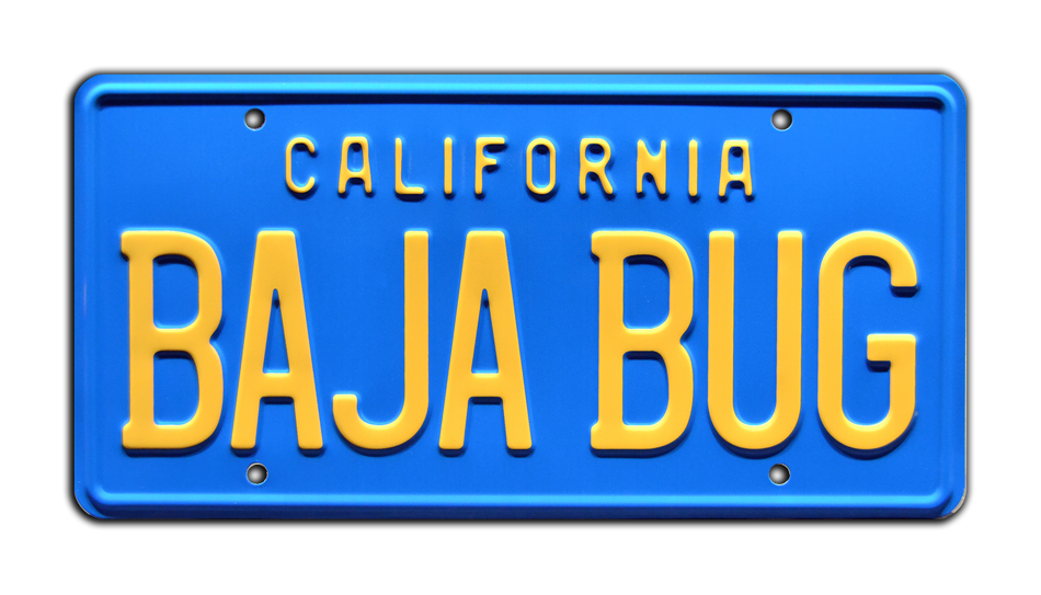 California Dreamin' Baja Bug Custom License Plate