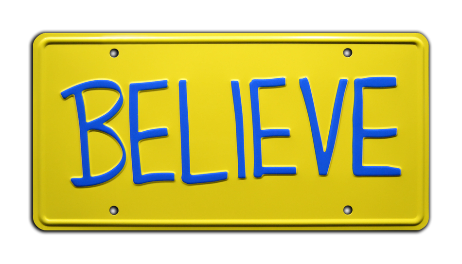 BELIEVE License Plate - Inspired by Ted Lasso's Motivation
