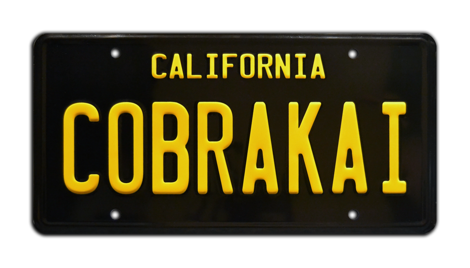 California COBRA KAI License Plate from Cobra Kai Season 2